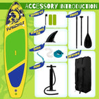 FunWater Inflatable Stand Up Paddle Board with Premium SUP Paddleboard Accessories, Anti-Slip EVA Deck, 11'/10'6'' Paddle Boards for Adults & Youth of All Skill Levels