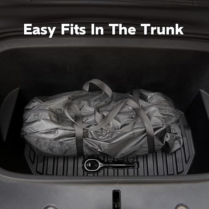 Customized for Tesla Model Y Air Mattress, Drop Stitch Portable Camping Mattress, Comfort Car Sleeping Mat with Manul Air Pump,Storage Bag, Tesla Model Y Accessories