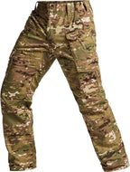 CQR Men's Flex Ripstop Tactical Pants, Water Resistant Stretch Cargo Pants, Lightweight EDC Hiking Work Pants