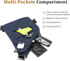 Anti Theft Crossbody Travel Bag for Women Men,Multi-pocket Crossbody Bag,Slim Sling Bag with Adjustable Strap