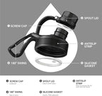 IDEUS Insulated Water Bottle 12oz, Stainless Steel Insulated Water Bottle For School, Insulated Bottles With Straws Leakproof, Vacuum Double Wall Water Bottles For Boys And Girls With 2 Lids, BPA Free