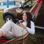 TOBTOS Ultralight Camping Pillow - Inflatable, Ergonomic Neck & Lumbar Support, Blow Up Air Pillow for Travel, Hiking, Outdoor (Black), 17x12