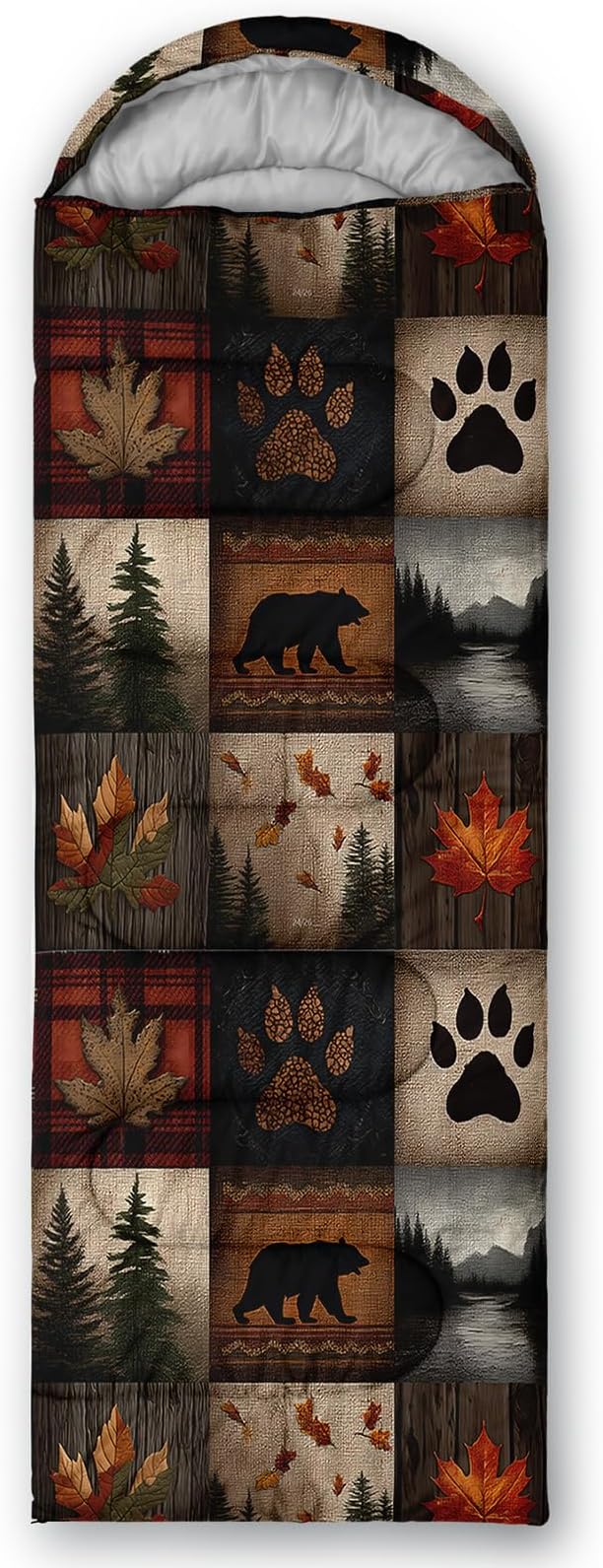 QOOMO Animals Camping Sleeping Bags,3 Season Warm & Cool Weather,Lightweight,Waterproof Sleeping Bags for Adults & Kids,Traveling,and Outdoors,Camping Gear Equipment