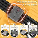 Krute Luggage 24 Inch Aluminum Frame Zipperless Suitcase with Spinner Wheels Checked Luggage PC+ABS Lightweight Hardshell