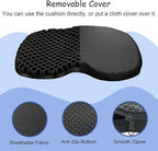NEW-Vi Anti-Slip Kayak Seat Cushion - Waterproof Thicken Gel Boat Kayak Canoe Rowing Stadium Pad for Sit in Kayak Chair Kayak Accessories Equipment Gear for Fishing Kayak
