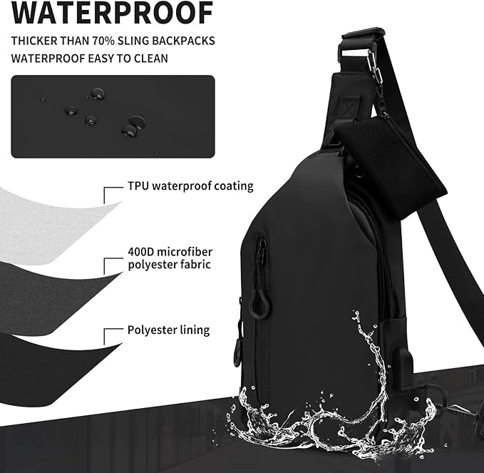 Waterproof Clear Bag for Stadium Events, Women's Crossbody Clear Sling Bag with Coin Wallet, Shoulder Bag for Daily Use