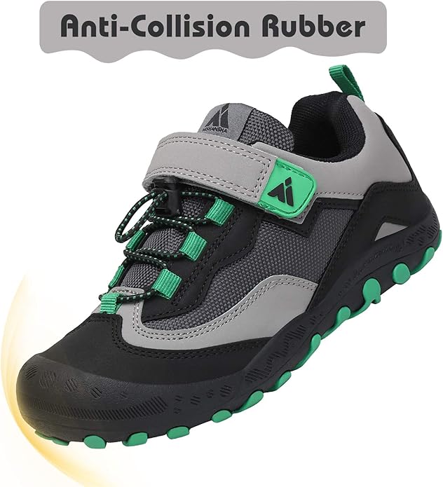 Mishansha Boy's Girl's Hiking Shoes Low Top Sneakers Outdoor Trekking Walking Climbing Running Shoes