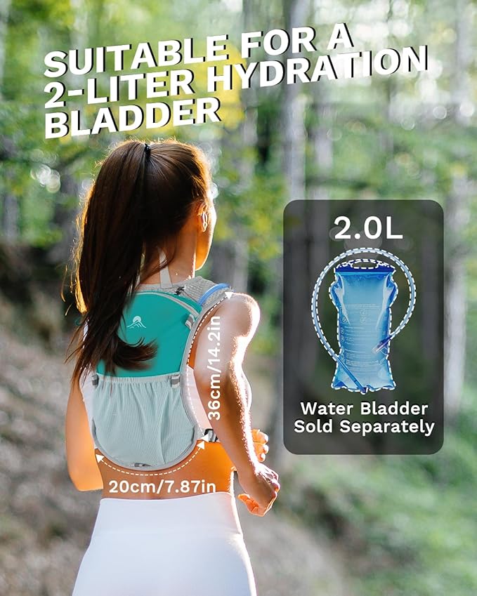 Running Vest for Women and Men, Hydration Running Backpack, Runners Vest, Hydration Vest for Walking, Marathon, Hiking