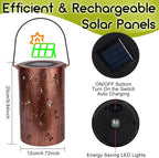 Boho Solar Lanterns Outdoor 2 Pack - Birthday Gifts for Women Mom Grandma Metal Hanging Solar Powered Unique Garden Decorative LED Lights for Outside Yard Patio (Dragonfly)