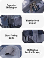 WATERFLY Fanny Pack Waist Bag: Fannie Pack 2 Water Bottle Holders Lumbar Belt Hiking Walking Running Jogging Camping Large Woman Man (Bottle Not Included)