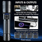 HAUSBELL A100 Upgraded LED Flashlights 20000 High Lumens, Zoomable Bright Flashlight with 5 Modes, Long Range 2000ft, Waterproof Powerful Tactical Flash Light for Emergency, Camping Gear, Hiking