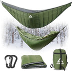 Hammock Underquilt for Camping Hammock, Full Length Camping Quilt for Lightweight Soft Warm 3-4 Seasons 41-68°F, Great for Hiking Backpacking Traveling Beach (Hold Up to 500lbs)