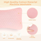 vocheer Small Pillows for Sleeping, 11"x 7" Mini Travel Pillow, Tiny Pillows for Neck, Wrist, Lumbar and Knee, Pets Pillow, Cotton, Machine Washable,Pink-1PC