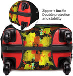 Travel Luggage Cover Suitcase Protector, Colorful Rainbow Paint Splatter Washable Elastic Stretch Anti-scratch Travel Suitcase Sleeve with Concealed Zipper for Wheeled Suitcase Fits 22-24 Inch Luggage
