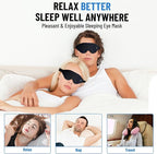 3D Sleep Mask for Men Women | 100% Blackout, Zero Eye Pressure, Breathable Material | Comfortable Night Blindfold for Sleeping, Travel and Meditation (Black)