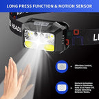 Rechargeable LED Headlamp 3-Pack, 800 Lumens, USB-C, IPX4 Waterproof, 8 Modes, Red & White Light — Lightweight, Adjustable; for Camping, Hiking, Running, Fishing & Repairs