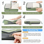 BAGAIL 6 Set Ultralight Compression Packing Cubes Packing Organizer for Travel Accessories Luggage Suitcase Backpack