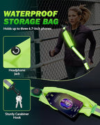 LED Reflective Belt Sash - 5 Lights Colors & 3 Light Modes High Visibility Night Safety Belt, Rechargeable Light Up Running Gear Adjustable Vest Straps for Runners Walkers Men Women