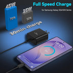 45W Super Fast Charger USB Type C Charger Cord 10FT with Android Phone Charger Fast Charging Block for Samsung Galaxy S26/S26 Ultra/S26+/S25/S25 Ultra/S25+/S24/S23/S22/S20/S21/Note 20/Note 10, Black