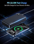 Portable Charger Power Bank, 56800mAh PD 22.5 W Fast Charging Battery Pack, Large Capacity Portable Power Bank for Camping Travel Essential Compatible with iPhone 17/16/15/14/13 Series, Samsung, iPad