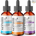artnaturals Anti-Aging-Set with Vitamin-C Retinol and Hyaluronic-Acid - (3 x 1 Fl Oz / 30ml) Serum for Anti Wrinkle and Dark Circle Remover – All Natural and Moisturizing