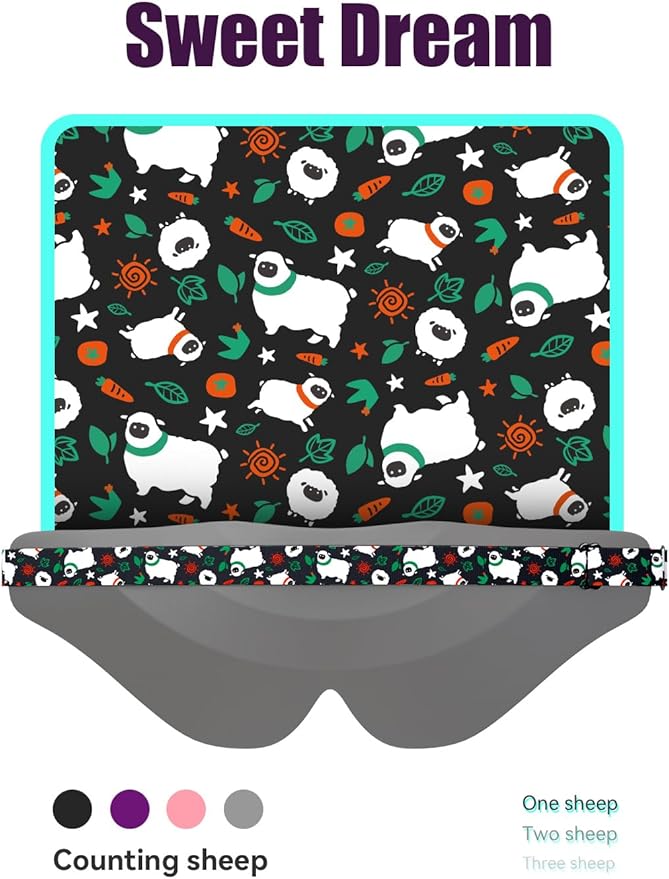 Sleep Mask for Side Sleeper Women Men, EVA BELLE Eye Mask for Sleeping Light Blocking, 3D Sleeping Mask Blackout, Soft Breathable Eye Shade Cover with Adjustable Elastic Strap for Travel Home Nap Rest