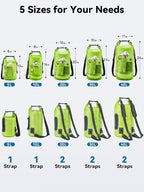 HEETA Dry Bag Waterproof for Women Men, 5L/10L/20L/30L/40L Roll Top Lightweight Dry Storage Bag Backpack with Phone Case for Travel Swimming Boating Kayaking Paddle Board Camping Beach Accessories