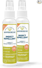 Wondercide - Mosquito, Tick, and Insect Repellent with Natural Essential Oils - DEET-Free Bug Spray and Killer - Safe for Family - Lemongrass 2-Pack of 4 oz Bottle