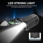 2 Pack Camping Lantern 5000mAh Solar Hand Crank Telescopic LED Flashlight USB Charger for Power Outages ,Portable Rechargeable Battery Powered Operated Lanterns Lamp, Camping Gear Accessories