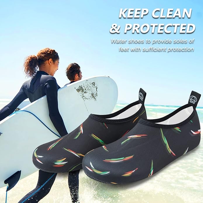 Deevike Water Shoes for Women Men Barefoot Quick-Dry Aqua Socks Slip-on for Beach Swim Surf Yoga Exercise