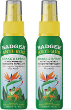 Badger Bug Spray Travel Size, Family Friendly All Natural Mosquito Repellent w/Organic Essential Oils, Smells Great, 3 Hours Effective, Deet-Free, Vegan, Travel Insect Repellent, 2.7 fl oz, 2-Pack
