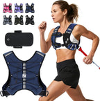 Sportneer Weighted Vest for Women Men: 8lbs/12lbs/15lbs/20lbs/25lbs Weight Vest with Detachable Phone Pouch Rucking Vest for Women Walking Strength Training Muscle Building Weight Loss
