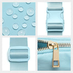 Gitus Gifts for 7 8 9 10 11 Year Old Girls Belt Bag Fanny Pack Crossbody Bags with Initial Letter Patch Birthday Gifts for Daughter Sister Friends Teen girls (Icing Blue-M)