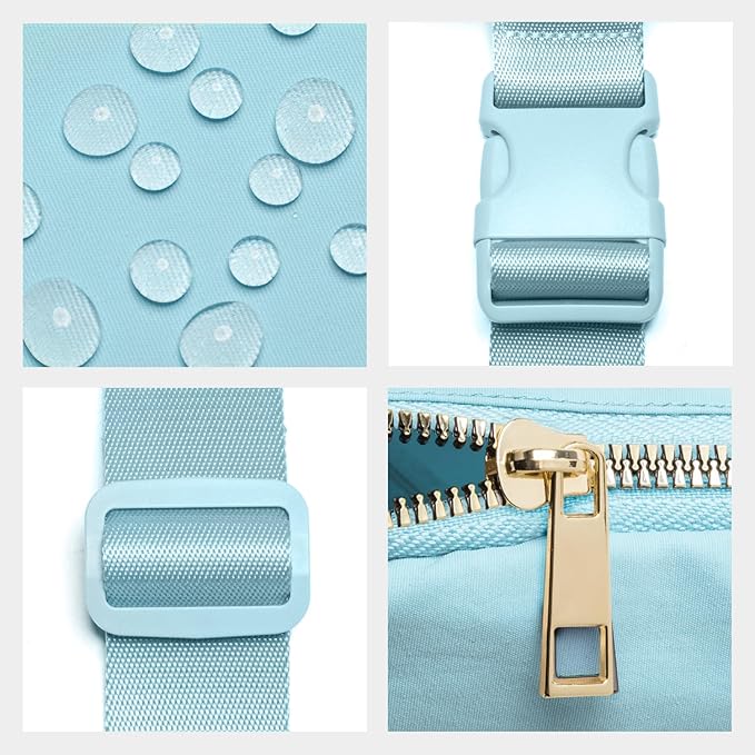 Gitus Gifts for 7 8 9 10 11 Year Old Girls Belt Bag Fanny Pack Crossbody Bags with Initial Letter Patch Birthday Gifts for Daughter Sister Friends Teen girls (Icing Blue-M)