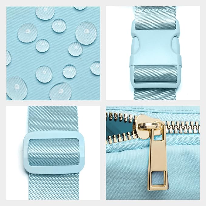 Gitus Gifts for 7 8 9 10 11 Year Old Girls Belt Bag Fanny Pack Crossbody Bags with Initial Letter Patch Birthday Gifts for Daughter Sister Friends Teen girls (Icing Blue-C)