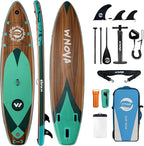 11'6"x35" Extra Wide Stand Up Paddle Board Inflatable for All Levels, 430LBS Capacity SUP Paddleboard with Complete Accessories, Double Acton Pump, Blow Up Paddle Board for Family