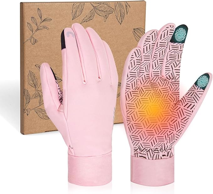RIGWARL Upgraded Plush Gloves for Cold Weather, Women Men Winter Gloves for Late Fall and Early Winter, Warm Running Gifts