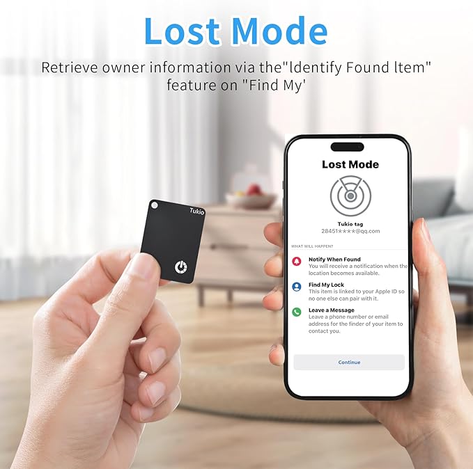 Smart Air Tracker Tag [Apple MFi Certified]- Compatible with Apple Find My (iOS only), Bluetooth Tracker Smart Card Wallet Finder with Wireless Charging, 0.11in Slim, Item Locator for Luggage Tags.