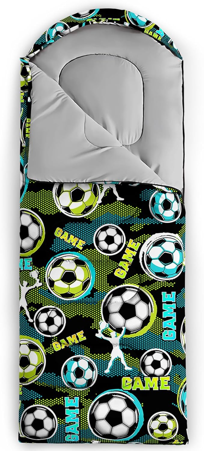 QOOMO Animals Camping Sleeping Bags,3 Season Warm & Cool Weather,Lightweight,Waterproof Sleeping Bags for Adults & Kids,Traveling,and Outdoors,Camping Gear Equipment