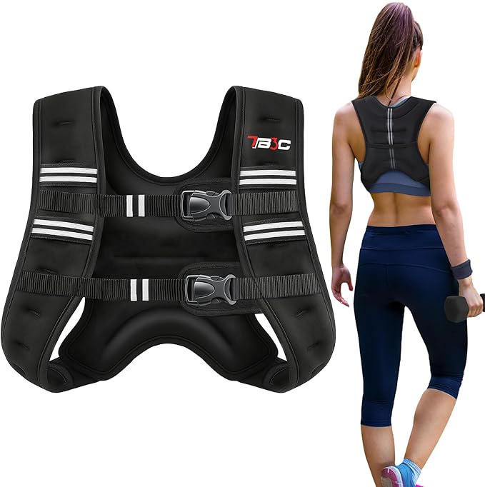 Weighted Vest Woman - Womens Weight Vest for Walking, Strength Training Weight Vests for women, Reflective Stripe Fitness Vest for Workout Running Jogging