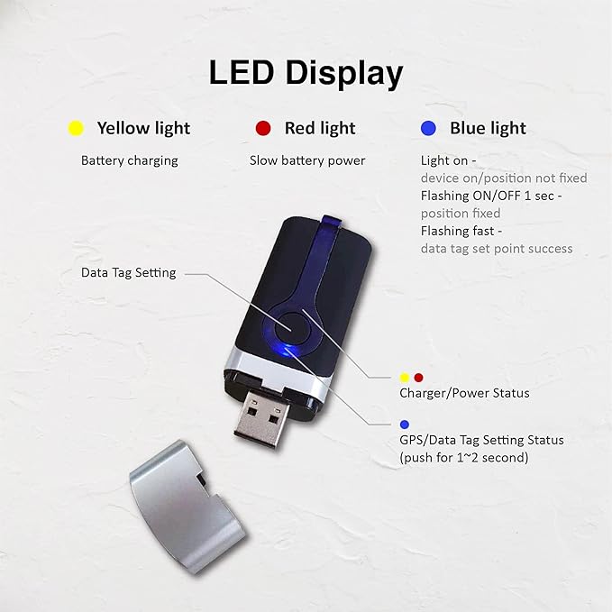 Canmore GT-730FL-S USB GPS Tracker Stick Data Logger, Built-in Rechargeable Battery, WAAS, A-GPS, 256,000 Waypoints, 65 Channels, Windows XP/Vista / 8 Compatible, Yellow