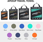 APEXUP Microfiber Travel Towel, Ultra Absorbent Quick Dry Towels, Lightweight Gym Sports Camping Towel for Workout, Yoga, Beach, Shower, Swimming (60"×30", Orange)