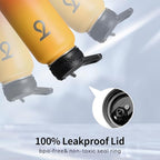 Trebo 40oz Water Bottle with 3 Lid and handle, Vacuum Insulated Stainless Steel Metal Outdoor Leakproof BPA-Free Flask, Keep Cold 48 Hours Water Jug, Best Gift for Men Women Holiday, Orange