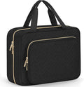 Wedama Toiletry Bag for Women, Large Cosmetic Travel Bag, Hanging Toiletry Bag for Bathroom, Thickened PVC Waterproof Makeup Bag, Toiletries Bag for Travel Business Trips and Camping, Black