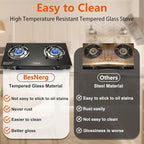 Propane Stove 2 Burner Gas Stove, 28800 BTU High-Efficiency Auto Ignition Tempered Glass LPG Cooktop with CSA Regulator and Hose – for Outdoor Camping, RV, and Emergency Cooking