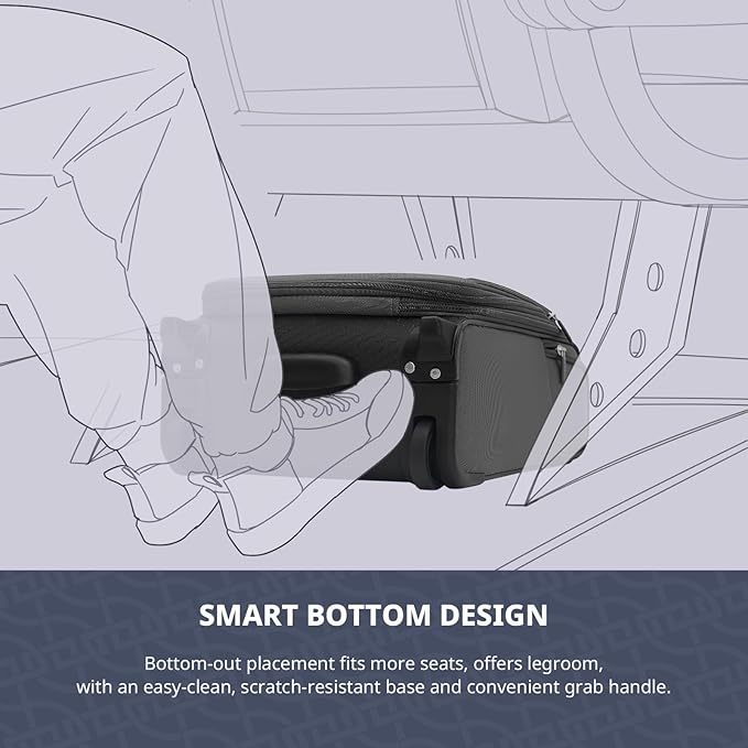 Verage Carry On Underseat Luggage with 2 Wheels & USB Port, 16 Inch Wheeled Spinner Bag Carry-on Luggages for Airlines, Lightweight Suitcase Men Women, Pilots and Crew(16-Inch Rolling Underseat Pro)