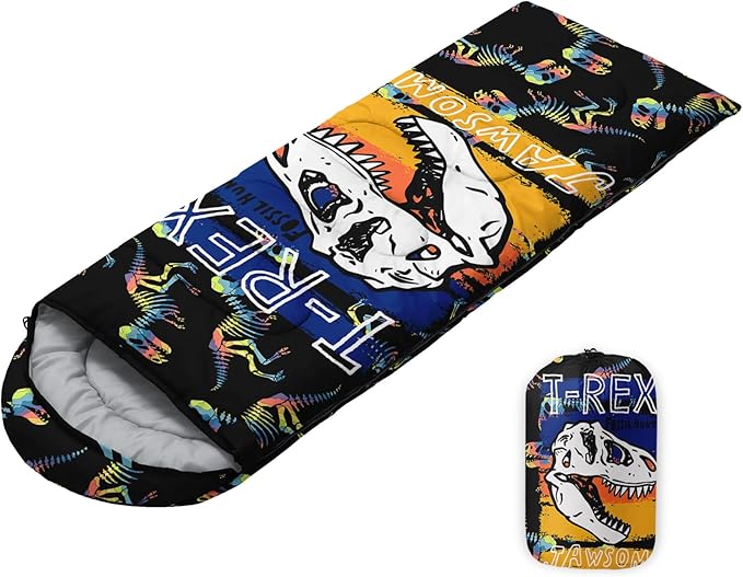 Sleeping Bags for Adults Youth Kids,3D Printing Camping Sleeping Bag for Girls Boys Lightweight Waterproof Cold/Warm Weather Sleeping Bag for 3 Seasons