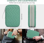 FYY Electronic Organizer, Large Travel Cable Organizer Bag Pouch Electronic Accessories Carry Case Portable Waterproof Double Layers All-in-One Storage Bag for Cable, Cord, Charger, Pattern Green
