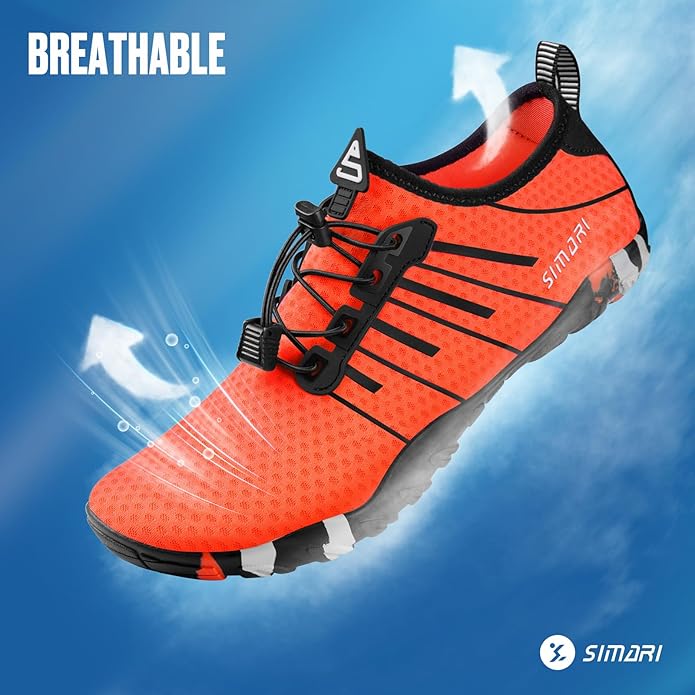 SIMARI Water Shoes for Women Men - Barefoot Quick-Dry Aqua Socks | Lightweight Swim Shoes for Surfing, Swimming, Beach Sports, Kayaking, Diving | Non-Slip Design