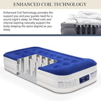 King Koil Luxury Twin Air Mattress with Built-in High Speed Pump for Camping, Home & Guests - Twin Size Double High Airbed Luxury Inflatable Blow Up Mattress Waterproof (1-Year Manufacturer Warranty)